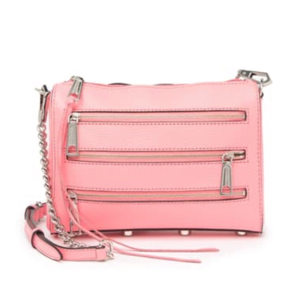 NWT Rebecca Minkoff 5 Zip Leather Crossbody Bag - Picture 5 of 10